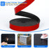 WochiTV Adhesive Solid Rubber Strips, 1" Wide x 1/16" Thick x 180" Long Self Stick Black Neoprene Rubber Rolls Perfect for DIY Insulation Cushion ...