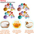 Plastic Measuring Cups and Spoons Set - 10 Pcs Colorful Kitchen Measuring Tool, Engraved Metric/US Markings Stackable Silicone Measure Cup for Liq...