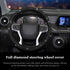 Bling Steering Wheel Cover, Crystal Diamond Steering Wheel Protector for Women Girls, 14-15 Inch Sparkling Rhinestone Decor Accessories, Universal...