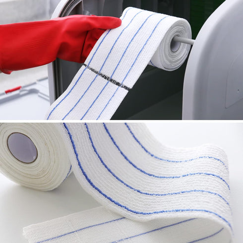 DrDirt Disposable Microfiber Mop Pads - 15 Sheets/Roll, 16.5 x 4.7 Inches, Replacement Refills for Flat Mops - Ideal for Home, Office, Restaurant,...