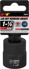 Performance Tool M984 1-1/8 in. Lug Nut Remover Socket - Heavy-Duty Impact Socket for Removing Stubborn Lug Nuts with Ease, Black...