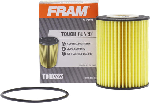 FRAM Tough Guard Replacement Oil Filter TG10323 with SureGrip, Designed for Interval Full-Flow Conventional and Synthetic Oil Changes Lasting Up t...