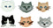 Fuzzy Felines Buttons by Dress it Up Buttons and Embellishments - 5 Pieces...