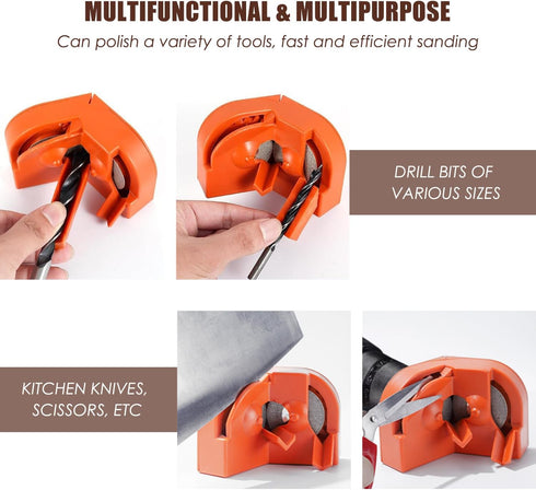 Drill Bit Sharpener - Professional Drill Bits Sharpener for All Bits, Electric Drill Bit Sharpener, Efficient Drill Bit Grinding Sharpener, Cement...
