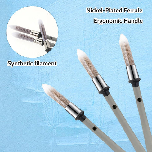 3 Pcs Paint Brushes for Painting Walls 0.37 Inch Small Paint Brush, Trim Paint Brushes Edge Painting Tool for Baseboards Furniture House Wall Corn...