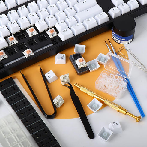 YIMAGUJRX RUNJRX Keyboard Lube Kit JRX 205G0 0.53oz/15g,Keyboard Switch Pad for PCB,Switch Film for MX Kailh Gateron Switch,Keyboard Tools with Ke...