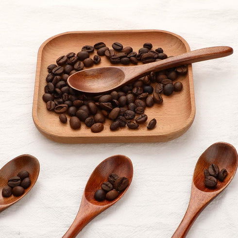 4 Pcs Small Wooden Spoons, 5.9 Inch Honey Spoon for Tea, Wooden Spoons For Eating, Mini Wood Serving Spoons for Coffee Tea Jar Condiment...