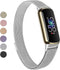 Vanjua Metal Band Compatible with Fitbit Luxe Bands, Stainless Steel Mesh Loop Adjustable Wristband Replacement Strap for Fitbit Luxe/Luxe Special...