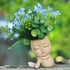 Face Planter Head Planters for Indoor Plants Succulent Cute Mermaid Resin Face Pot with Drainage Hole...