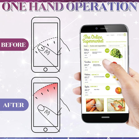 9 Pieces Cell Phone Grip Holder Collapsible Phone Holder Colorful Self-Adhesive Finger Ring Sublimation Phone Holders for Smartphone and Tablets (...