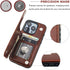 Compatible with iPhone 15 Pro Wallet Case with Card Holder, PU Leather Kickstand Card Slots Case, Double Magnetic Clasp and Durable Shockproof Cov...