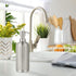 Countertop Soap Dispenser - Rust-Proof Roman Column Shaped Stainless Steel Bottle with Pump for Bathroom and Kitchen - 18 oz Brushed Nickel Liquid...