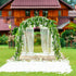 Mavee Artificial Wisteria Vine Garland Hanging Decor - 28.8ft Silk Flowers with Ivy Leaves (4x7.2ft) for Wedding, Home Floral Arrangements - White...