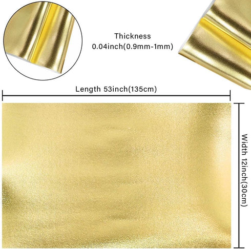 HYANG Smooth Solid Color Gold Faux Leather Sheets 1 Rolls 12 X53 (30cmX135cm),Faux Leather is Great for, Bows,Earrings HYANG-7115 HYANG-7115...