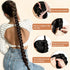 Long Braided Ponytail Extension with Hair Tie Dark Brown Straight Wrap Around Braid Ponytail Hair Extensions Natural Soft Synthetic Hair Piece for...