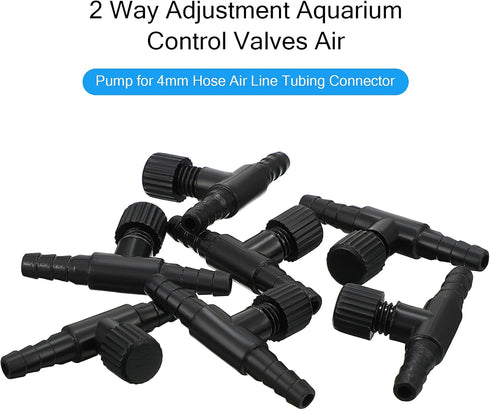 30 Pieces Aquarium Air Valve, Air Pump Control Valves Air Pump Single Way Plastic Air Flow Control Regulator for 4 mm Hose Air Line Tubing Connect...