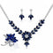 la luen 3pcs Crystal Zircon Wedding Jewelry Sets for Brides, Rhinestone Flower Necklace Dangle Earrings Brooch for Women Teen Girls Wife Party Pro...