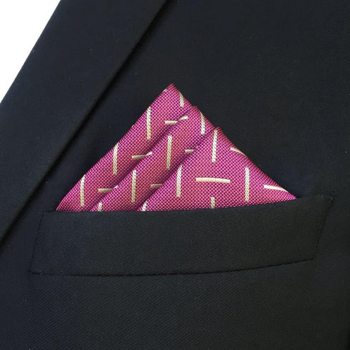 S&W SHLAX&WING Mens Pocket Square Geometric Purple Yellow XL Large...
