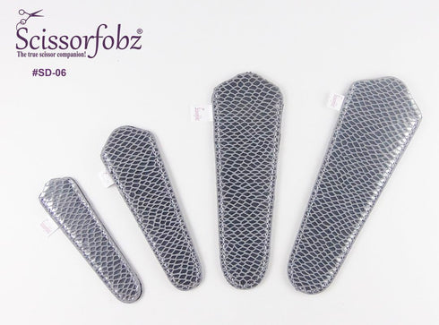 Scissors sheaths by SCISSORFOBZ with ScissorGripper -VALUE PACK-4 sizes- Designer Scissor Covers Holders for embroidery sewing quilting - Quilters...