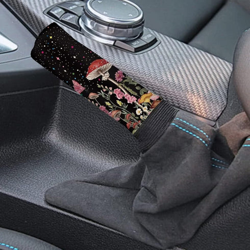 Starry Sky Mushroom Design Automotive Gear Shift Knob Cover+ Hand Brake Cover for Women Ladies Universal Case Sleeve Car Interior Decor Accessorie...