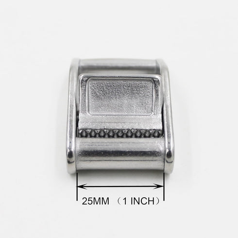 YYST Stainless Steel 316 Cam Flap Buckles Press Cam Buckles Tie Down Buckle for 1" 25mm Webbing Strap (2/ PK) - No Webbing...