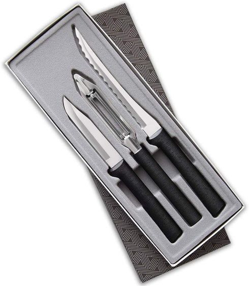 Rada Cutlery Peel, Pare and Slice Set, Black Handle...