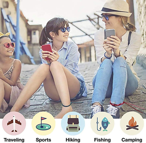 12 Pack Mosquito Repellent Bracelets, Individually Wrapped PU Leather Insect & Bug Repellent Wrist Bands for Kids & Adults Outdoor Camping Fishing...