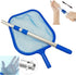 Ahn'Qiraj Pool Skimmer Net with Pole, Pool Net Fine Mesh with Telescopic Pole Leaf Skimmer Mesh (Light Blue)...