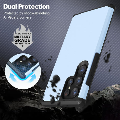 oakxco Slim Protective Case for Samsung Galaxy S24 Ultra, Military-Grade Soft Silicone Rubber & Hard Plastic, Heavy Duty Shockproof Bumper Dual La...