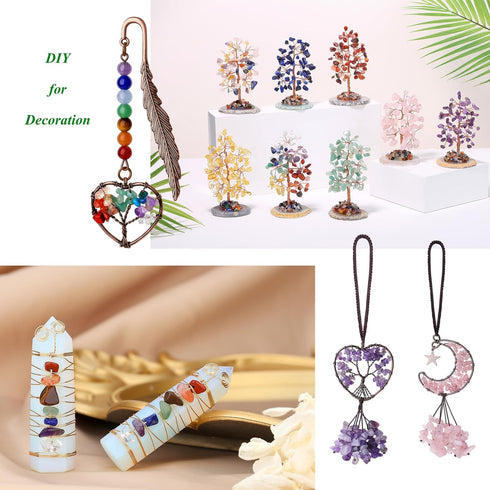 XIANNVXI Fluorite Crystal Beads for Jewelry Making 400 Pcs 5-8mm Stone Beads Loose Rocks Bead Irregular Gemstones Hole Drilled DIY Beads for Brace...