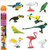 Safari Ltd. Exotic Birds TOOB - 10 Figurines: Parakeet, Quetzal, Macaw, Hummingbird, Toucan, Cockatoo, Flamingo, Snowy Owl, Parrot - Educational T...