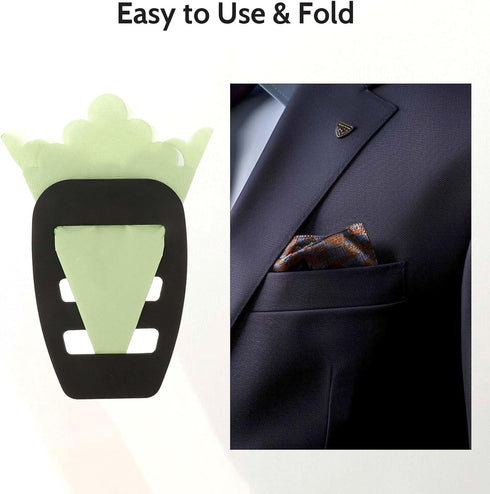 4 Pack Assorted Pocket Square Holder for Men Prefolded Silk Square Scarf Tuxedos Suits Dinner Jackets Organizer Accessories...