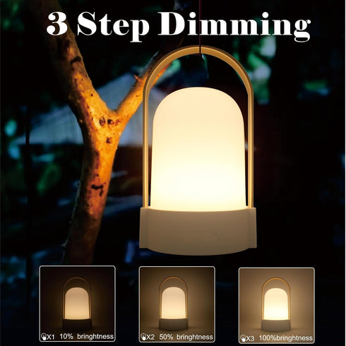 Portable Rechargeable Lamp Indoor Outdoor Emergency Light Battery Powered Lamp Outdoor Rechargeable Lamp Handheld Camping Lantern Portable Nightli...
