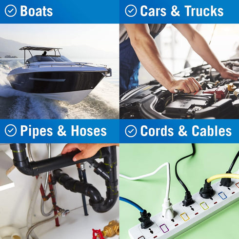 Better Boat Heavy Duty Silicone Tape Plumbing Self Fusing Tape for Leaks Silicone Water Pipe Rubber Tape Hose Repair Water Seal Watertight Fusion ...