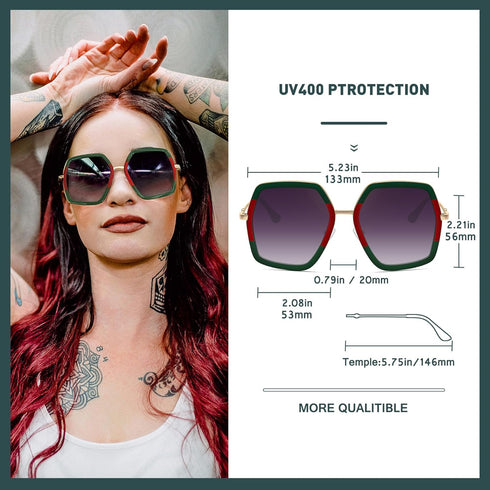WOWSUN Oversized Big Fashion Sunglasses for Women Irregular Large Shades UV Protection...