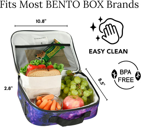 Fenrici Lunch Box for Boys, Kids Insulated Lunch Bag, Soft Sided Compartments, Spacious, BPA Free, Food Safe, 10.8in x 8.5in x 2.8in, Shark, Camo...