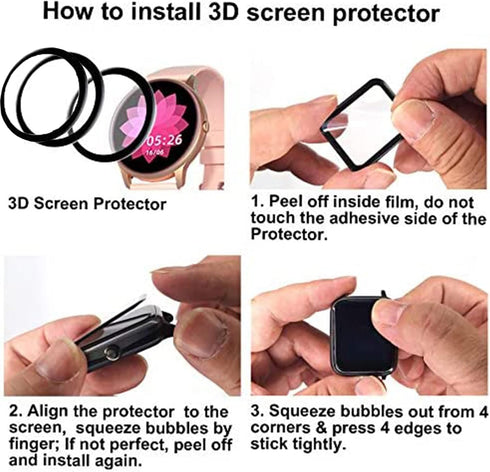Wanski 3 Pack Tempered Glass Screen Protector Film, compatible with AGPTEK LW11 smartwatch...
