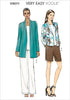 Vogue Patterns V9011 Misses' Jacket, Shorts and Pants Sewing Template, Size ZZ (LRG-XLG-XXL)...