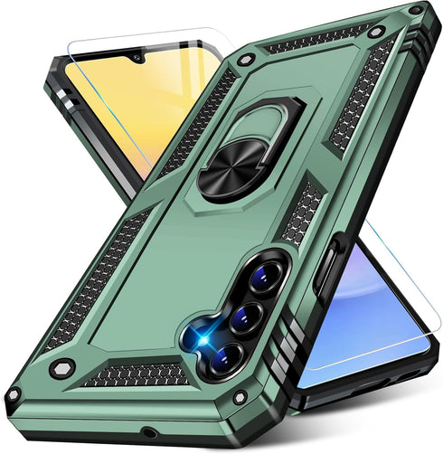 for Samsung Galaxy A15 Case with Screen Protector, Military Grade Rugged Shockproof Heavy Duty Shell A15 5G Protective Cover for Samsung A15 Magne...