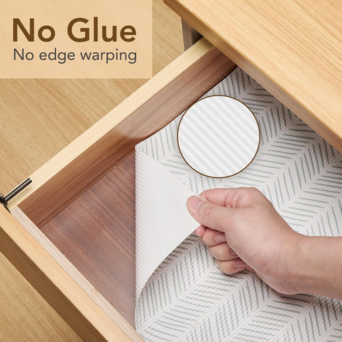 Glotoch Premium Non Slip Shelf Liner, Non Adhesive Drawer Liner, Waterproof Shelf Liners for Kitchen Cabinets, Drawer, Fridge, Wire Shelving, Pant...