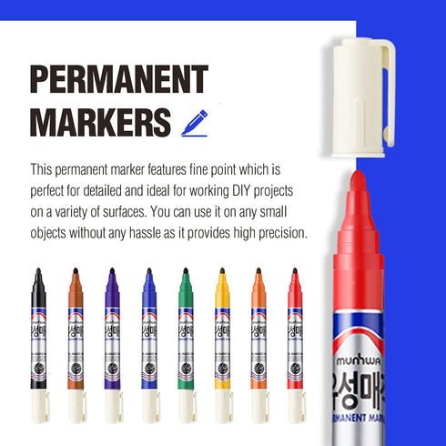 Permanent Markers Pens, Red, 12 Count, Medium Point, Alcohol-Based Markers, Perfect on Almost Surface, Markers for Art Craft Stone Ceramic Glass W...
