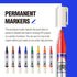 Permanent Markers Pens, Red, 12 Count, Medium Point, Alcohol-Based Markers, Perfect on Almost Surface, Markers for Art Craft Stone Ceramic Glass W...