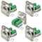 5PCS RJ45 Panel Mount Screw Terminal Adapter, RJ45/8P8C Panel Mount Connector,D-Type RJ45 Female Solderless Terminal Cat5E Ethernet Extender...