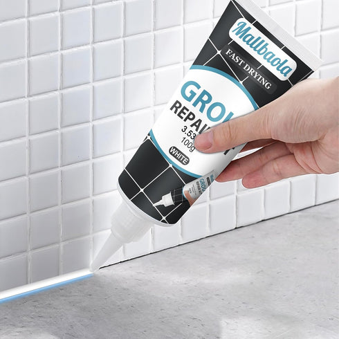 Tile Grout Repair Kit, 2 Pack White Grout Filler Tube, Fast Drying Grout Repair Kit, Grout Repair for Bathroom Shower Kitchen Floor Tile, Restore ...