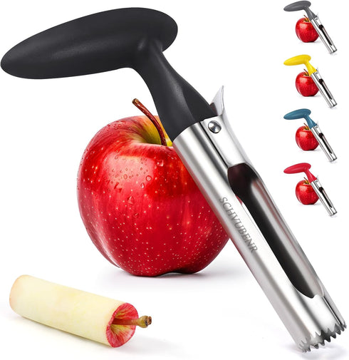 SCHVUBENR Premium Apple Corer Tool - Easy to Use and Clean - Sturdy Apple Core Remover with Sharp Serrature - Stainless Steel Corers for Apple and...
