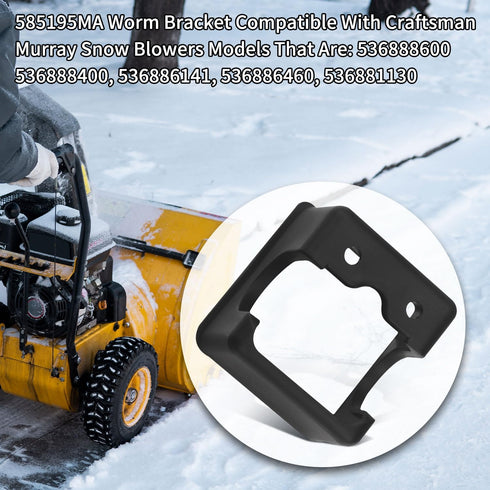 585195MA Worm Bracket for Snow Throwers - for M-urray Snow & Craftsman Gas Snow Blowers 536888600, C950-52005-0, F2814-000, C950-52919-0, 53688635...