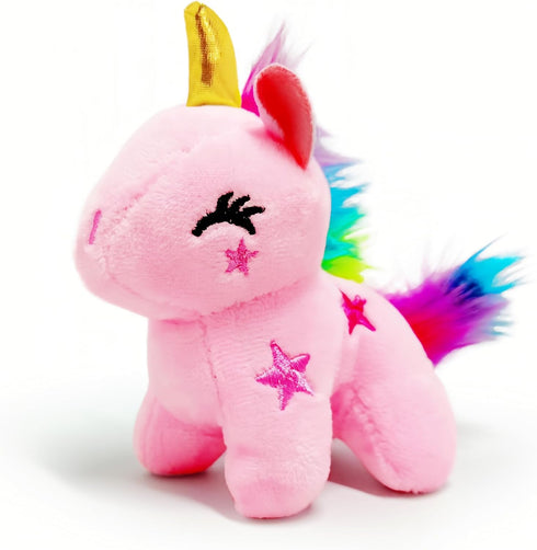 Light Pink Unicorn Stuffed Animals, Kawaii Plushies for Girls and Boys, Soft Unicorn Mini Plush Toys Key Chains, Fun and Cuddly Plush Toy for Kids...