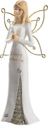 Pavilion - in Loving Memory - 9 Inch White & Gold Angel Figurine...