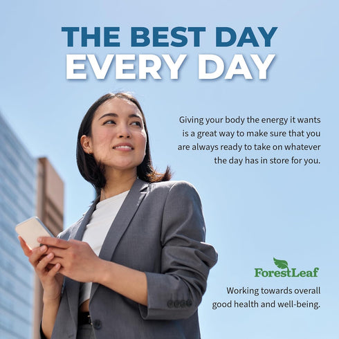 ForestLeaf Vitamin B2 Riboflavin 400mg - Energy, Skin & Cellular Health Supplement - Nervous System Support - Vitamin B 2 VIT B - Non-GMO & Gluten...