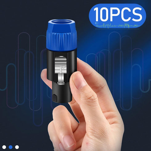 10 Pack NL4FC Speaker Adapter Connectors Cable Head, 4 Pole Audio Speaker Plug Twist Lock Compatible with Speakon, NL4FX, NLT4X, Adapter...